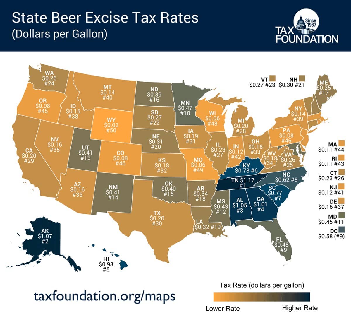At 11 cents, Massachusetts offers 7th lowest state excise tax rates on ...