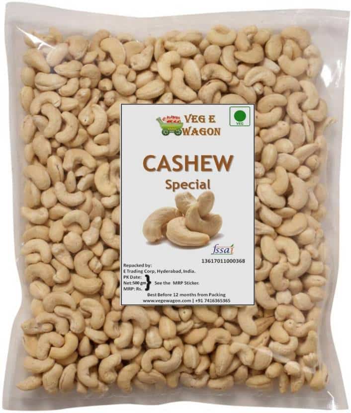 Buy Veg E Wagon Cashew Whole Super Cashews (250 g, Pouch) Online @ 698 ...