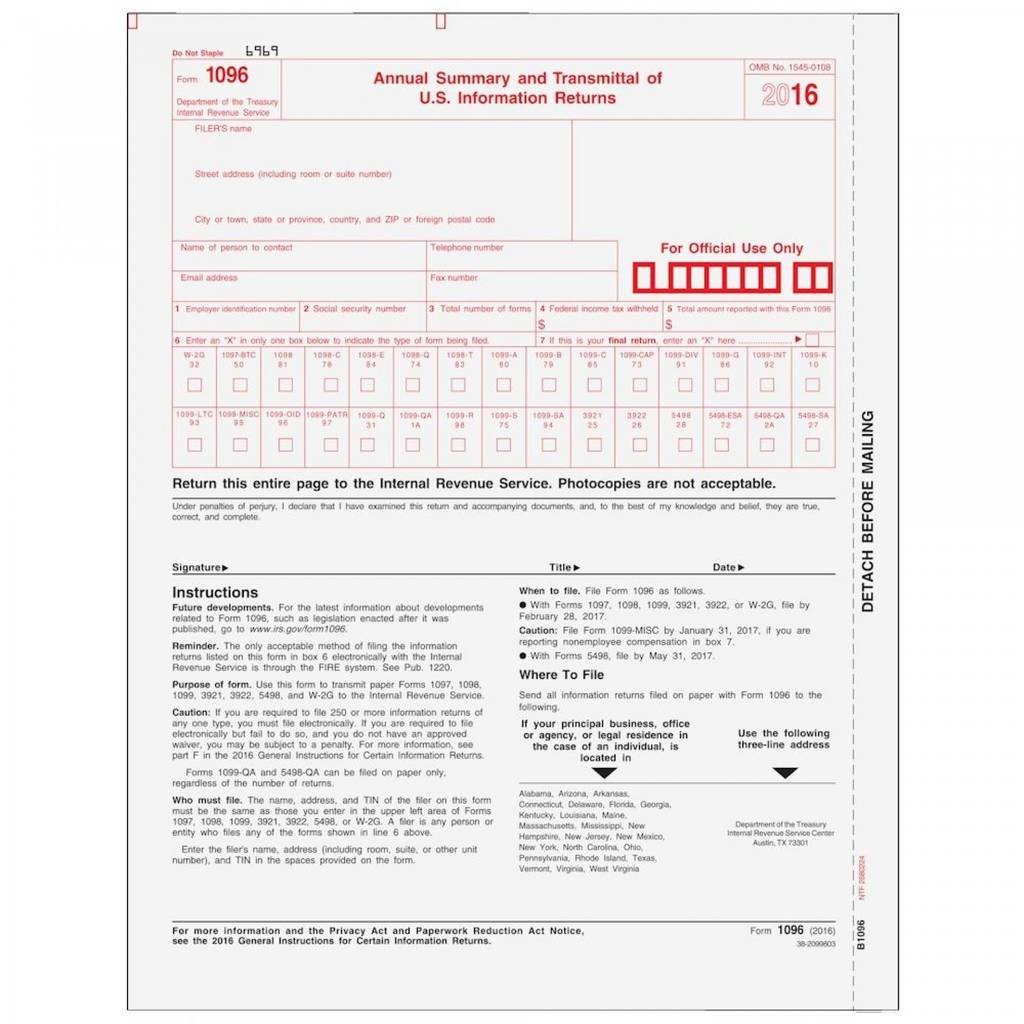Irs Form 1096 Extension