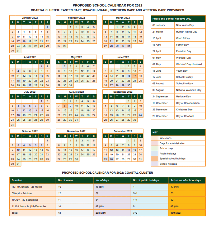 Nsc Calendar 2022