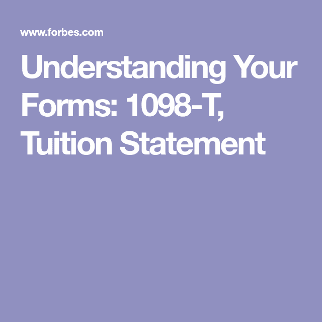 Understanding Your Forms: 1098